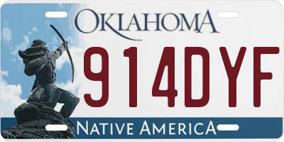 OK license plate 914DYF