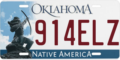 OK license plate 914ELZ