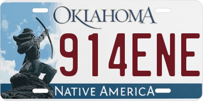 OK license plate 914ENE