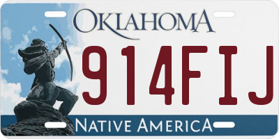 OK license plate 914FIJ
