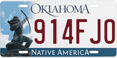 OK license plate 914FJO
