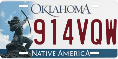 OK license plate 914VQW