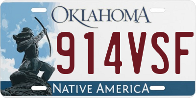 OK license plate 914VSF