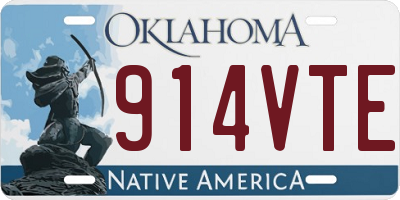 OK license plate 914VTE