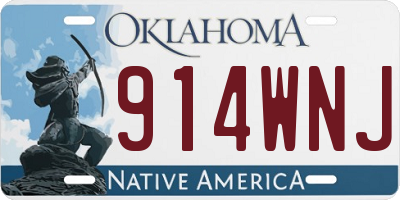 OK license plate 914WNJ