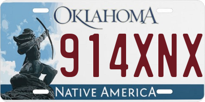 OK license plate 914XNX