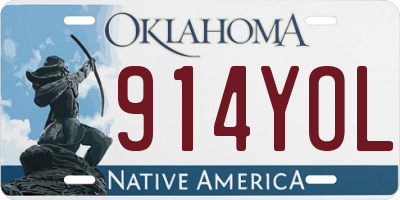 OK license plate 914YOL