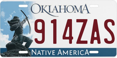 OK license plate 914ZAS