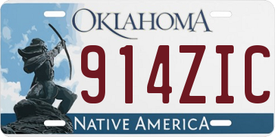 OK license plate 914ZIC