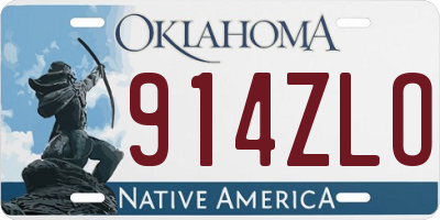 OK license plate 914ZLO