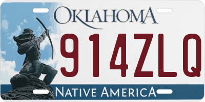 OK license plate 914ZLQ