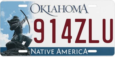 OK license plate 914ZLU