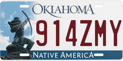 OK license plate 914ZMY