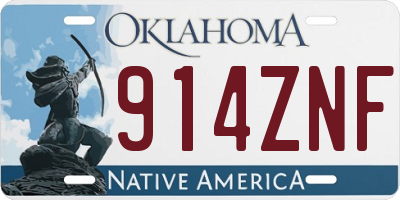 OK license plate 914ZNF