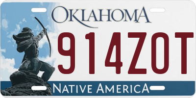 OK license plate 914ZOT