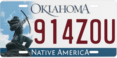OK license plate 914ZOU