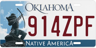 OK license plate 914ZPF
