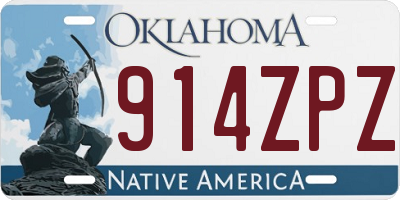OK license plate 914ZPZ