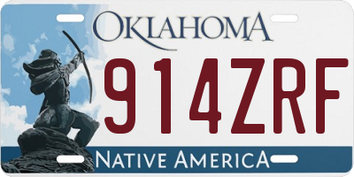 OK license plate 914ZRF