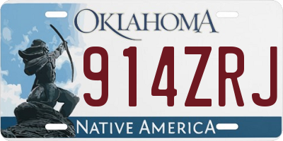 OK license plate 914ZRJ