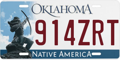 OK license plate 914ZRT