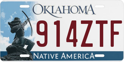 OK license plate 914ZTF