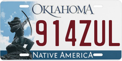 OK license plate 914ZUL