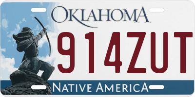 OK license plate 914ZUT