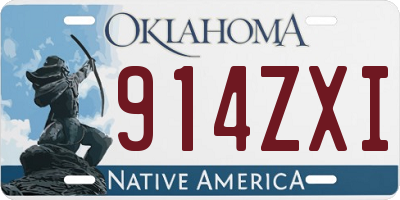 OK license plate 914ZXI