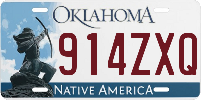 OK license plate 914ZXQ