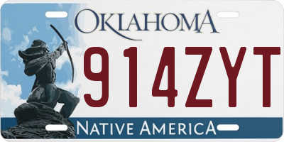 OK license plate 914ZYT