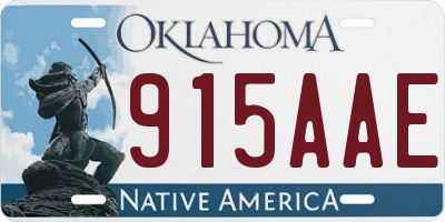 OK license plate 915AAE