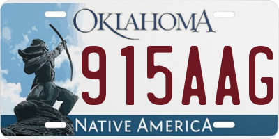 OK license plate 915AAG