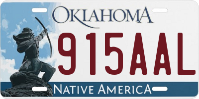 OK license plate 915AAL