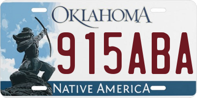 OK license plate 915ABA