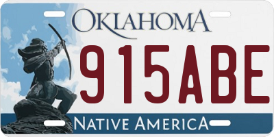 OK license plate 915ABE