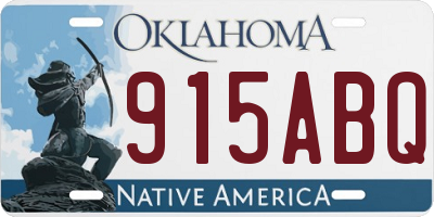 OK license plate 915ABQ