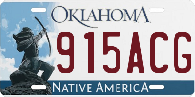 OK license plate 915ACG