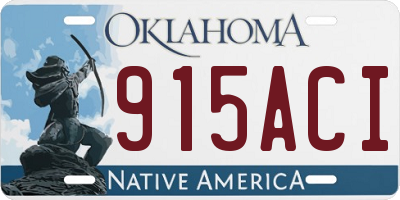 OK license plate 915ACI