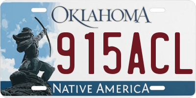 OK license plate 915ACL