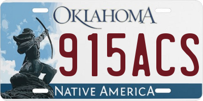 OK license plate 915ACS