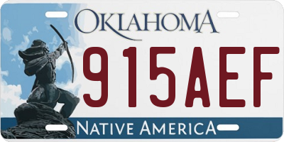OK license plate 915AEF