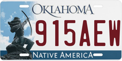 OK license plate 915AEW