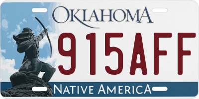 OK license plate 915AFF