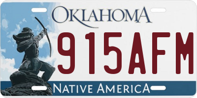 OK license plate 915AFM
