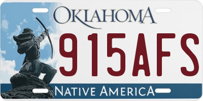 OK license plate 915AFS