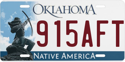 OK license plate 915AFT