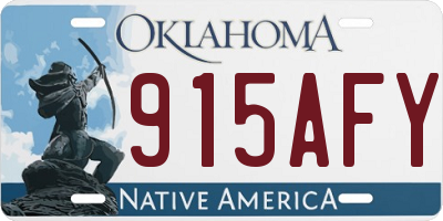 OK license plate 915AFY