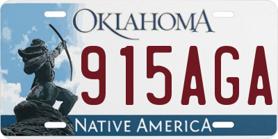 OK license plate 915AGA