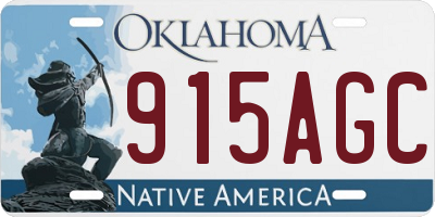 OK license plate 915AGC